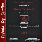 Prêmio Top Quality AGCO - 2003